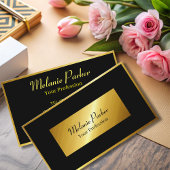 Carte De Visite or moderne professionnel noir simplement