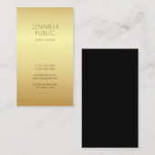 Carte De Visite Or Moderne Tendance Beau Luxe Unique (Devant / Derrière)