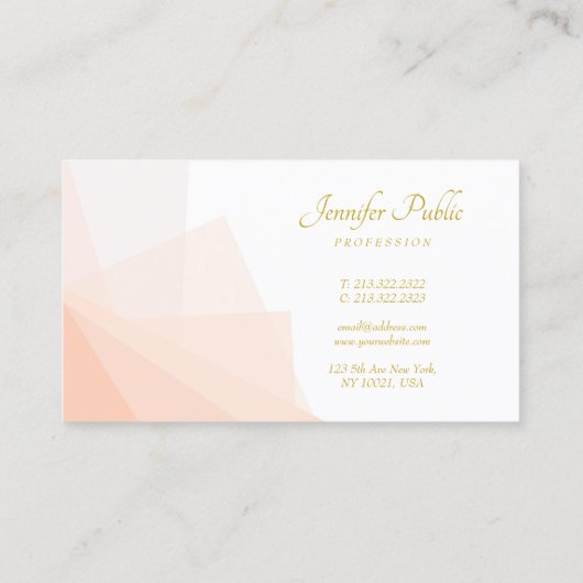 Carte De Visite Or moderne tendance manuscrit Nom de script élégan (Dos)