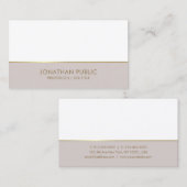 Carte De Visite Or moderne tendance Sophistiqué Plain Luxe (Devant / Derrière)