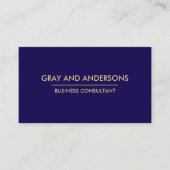 CARTE DE VISITE OR NAVY SIMPLE MINIMAL PROFESSIONNEL PROPRE (Devant)