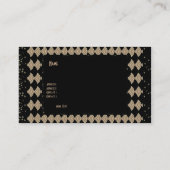 Carte de visite Or Noir Art Déco (Dos)