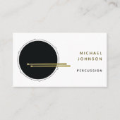 Carte De Visite Or Noir Batteur Monogramme (Devant)