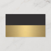 Carte De Visite Or Noir d'entreprise avec Monogramme (Dos)