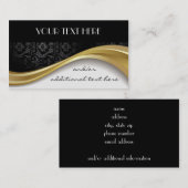 Carte De Visite Or, noir et blanc (Devant / Derrière)