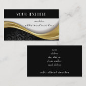 Carte De Visite Or, noir et blanc (Devant / Derrière)