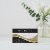 Carte De Visite Or, noir et blanc (Debout devant)