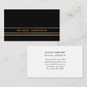 Carte De Visite Or noir et moderne (Devant / Derrière)