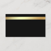 Carte De Visite Or noir professionnel élégant moderne d'entreprise (Dos)