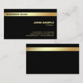 Carte De Visite Or noir professionnel élégant moderne d'entreprise (Devant / Derrière)