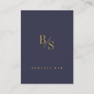 Carte De Visite Or personnalisé bleu moderne professionnel