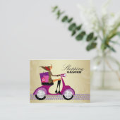 Carte De Visite Or personnel de pourpre de bijoux de client de (Debout devant)