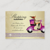 Carte De Visite Or personnel de pourpre de bijoux de client de (Dos)