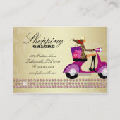 Carte De Visite Or personnel de rose de bijoux de client de mode (Dos)