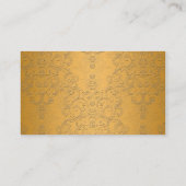 Carte De Visite Or plaqué simulé avec motif orné en relief (Dos)