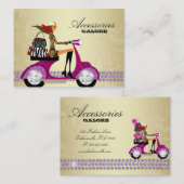 Carte De Visite Or pourpre 2 de bijoux de bourses d'accessoires de (Devant / Derrière)