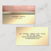 Carte De Visite Or professionnel élégant moderne, bandes (Devant / Derrière)