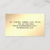 Carte De Visite Or professionnel élégant moderne, bandes (Dos)