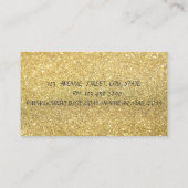 Carte De Visite Or Professionnel Élégant Moderne, Gratté, Cadre (Dos)