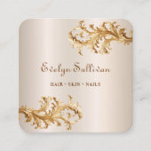 Carte de visite or rococo ornements (Devant)