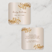 Carte de visite or rococo ornements (Devant / Derrière)