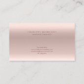 Carte De Visite Or rose Beauté moderne et maquillage (Dos)