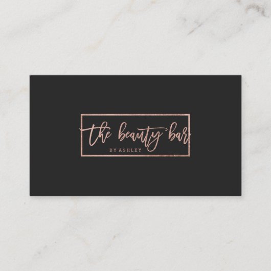 Carte De Visite Or rose de faux simple fait sur commande de (Devant)