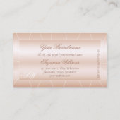 Carte De Visite Or Rose de luxe avec diamants et monogramme Noble (Dos)