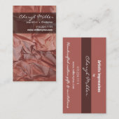 Carte De Visite Or rose de papier métallique chiffonné du (Devant / Derrière)