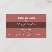 Carte De Visite Or rose de papier métallique chiffonné du (Dos)