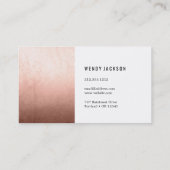 Carte De Visite Or rose de polygone (Dos)