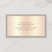 Carte De Visite Or rose d'en cuivre élégant moderne et conseiller (Dos)