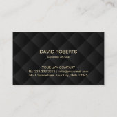 Carte De Visite Or rose moderne d'échelle de justice de mandataire (Dos)