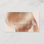 Carte De Visite or rose moderne élégante aquarelle (Dos)