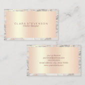 Carte De Visite Or rose moderne et dessinateur d'intérieurs de (Devant / Derrière)