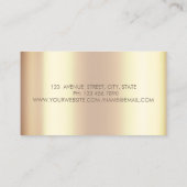 Carte De Visite Or Rose tendance, Gold Circle Lotus (Dos)