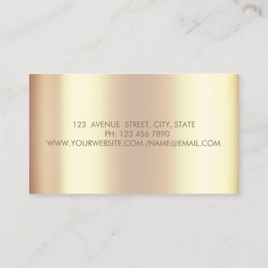 Carte De Visite Or Rose tendance, Gold Circle Lotus (Dos)