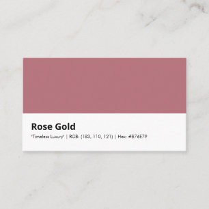 Carte De Visite Or Rose "Un luxe intemporel"