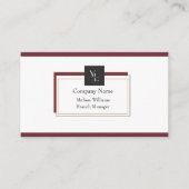 Carte De Visite Or rouge moderne avec logo (Devant)