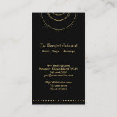 Carte De Visite Or sacré de Boho de la géométrie de mandala (Dos)