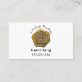 Carte De Visite Or Sagittarius Seal pièce et QR Code Astrologie (Devant)