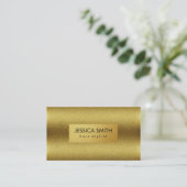 Carte De Visite Or Shimmer et métal Faux Or (Debout devant)