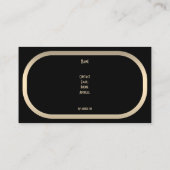 Carte De Visite Or Simple Doré Noir Élégant Classe 2C (Dos)