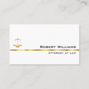 Carte De Visite Or simple professionnel d'avocat juridique