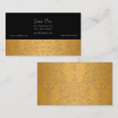Carte De Visite Or simulé avec conception ornée intégrée (Devant / Derrière)