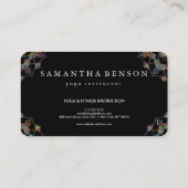 Carte De Visite Or sophistiqué sur Mandala Yoga noir (Dos)