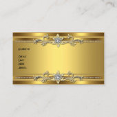 Carte De Visite Or sur or Black Elegant Classy Jewel (Dos)