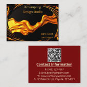 Carte De Visite Or Swirl Or Luxe – Collection De Conceptions Achem (Devant / Derrière)