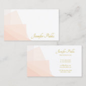 Carte De Visite Or tendance manuscrit Nom de script moderne élégan (Devant / Derrière)