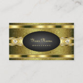 Carte De Visite Or très élégant et noir couleur avec diamants (Devant)